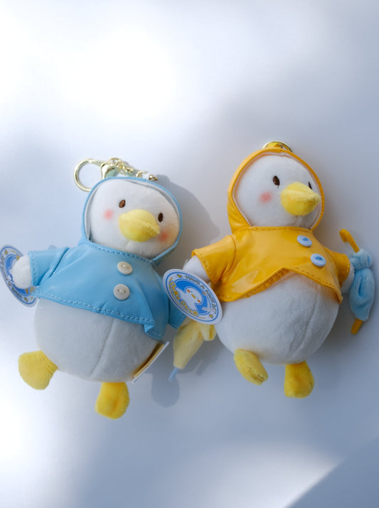 Poncho Duck Plush Keychain, Front Side