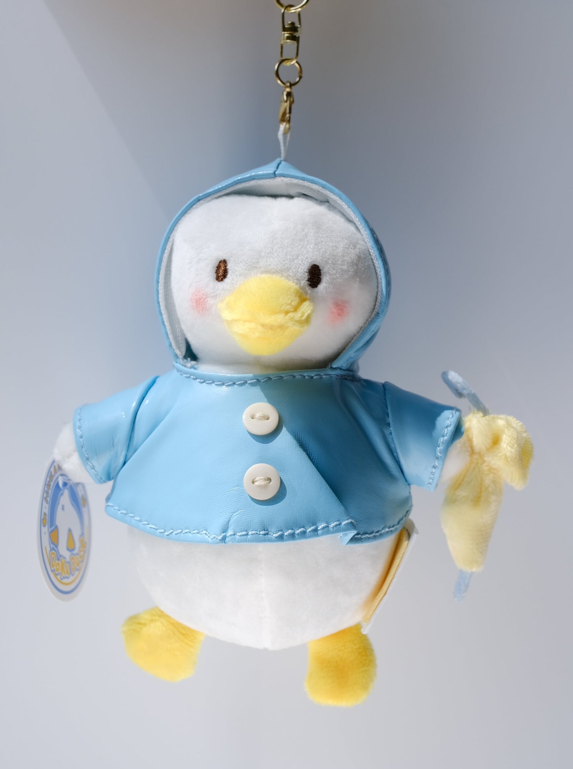 Poncho Duck Plush Keychain, Front Side