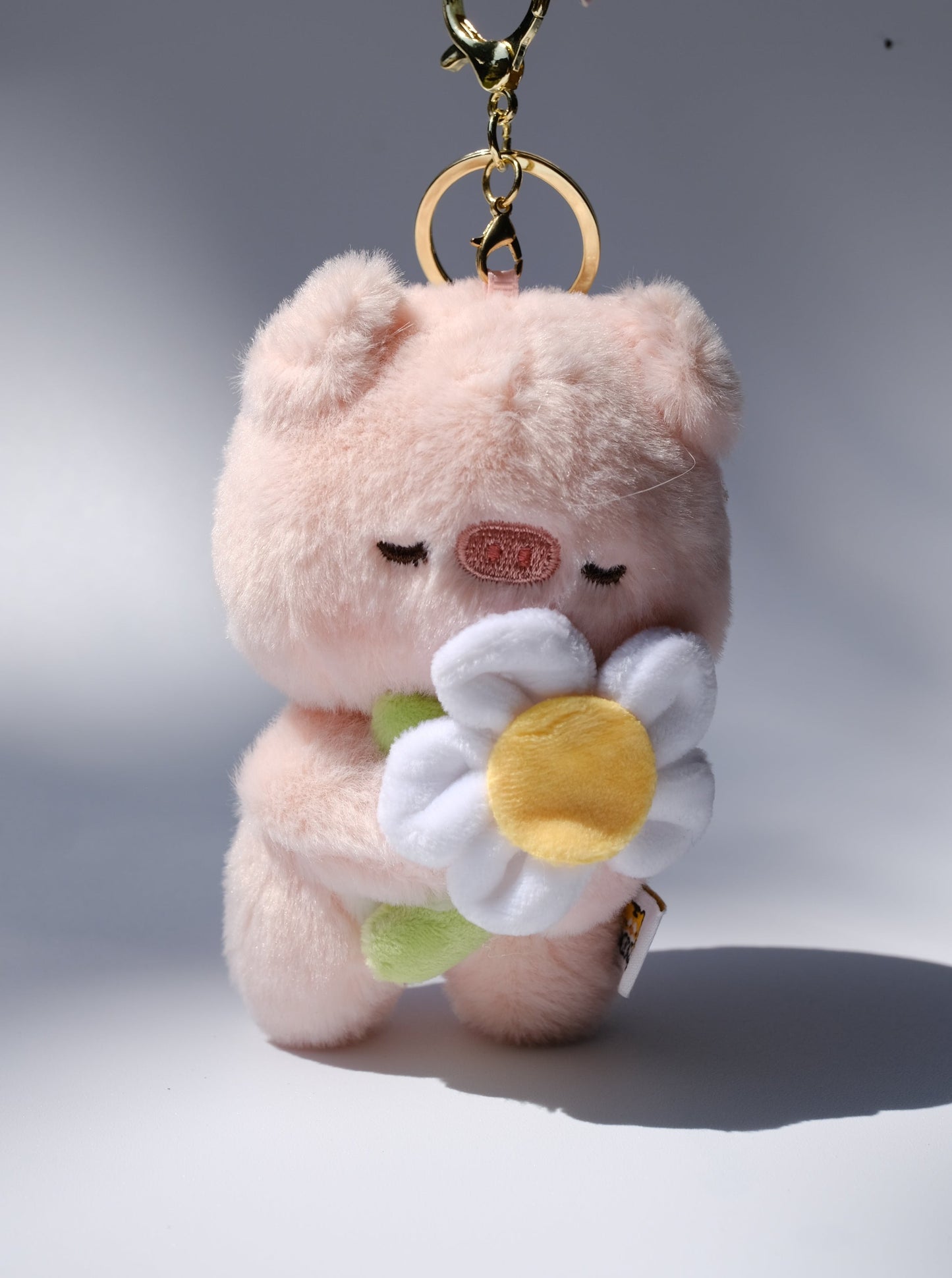 Flower Plush Keychain, Front Side