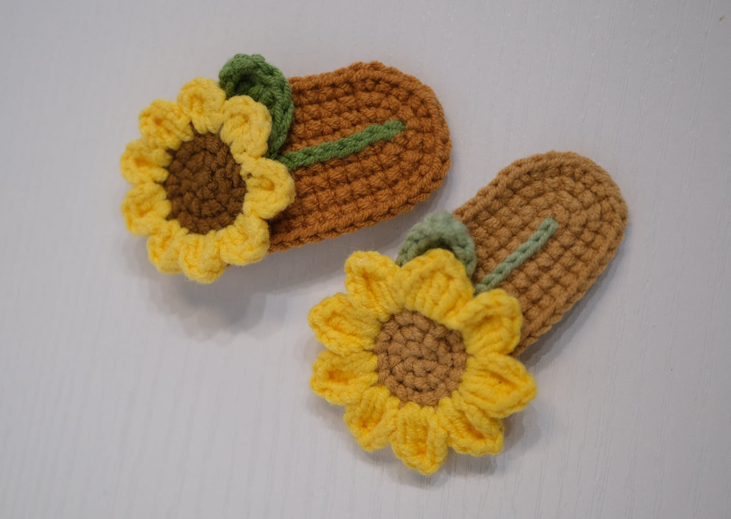 Crochet Sunflower Hair Clip