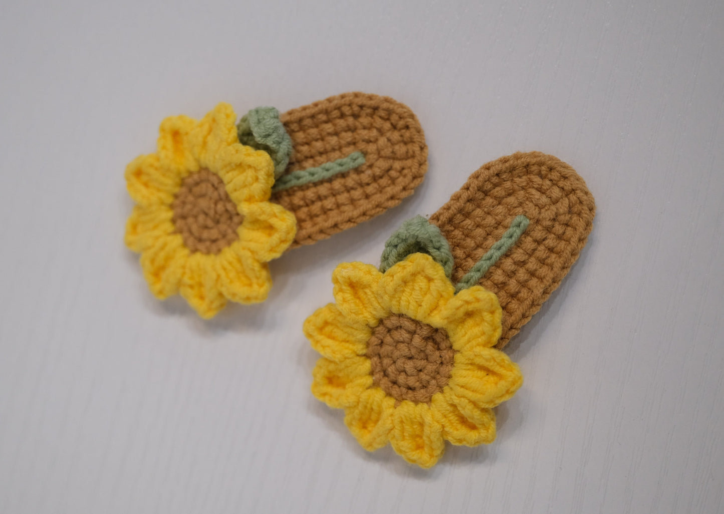 Crochet Sunflower Hair Clip