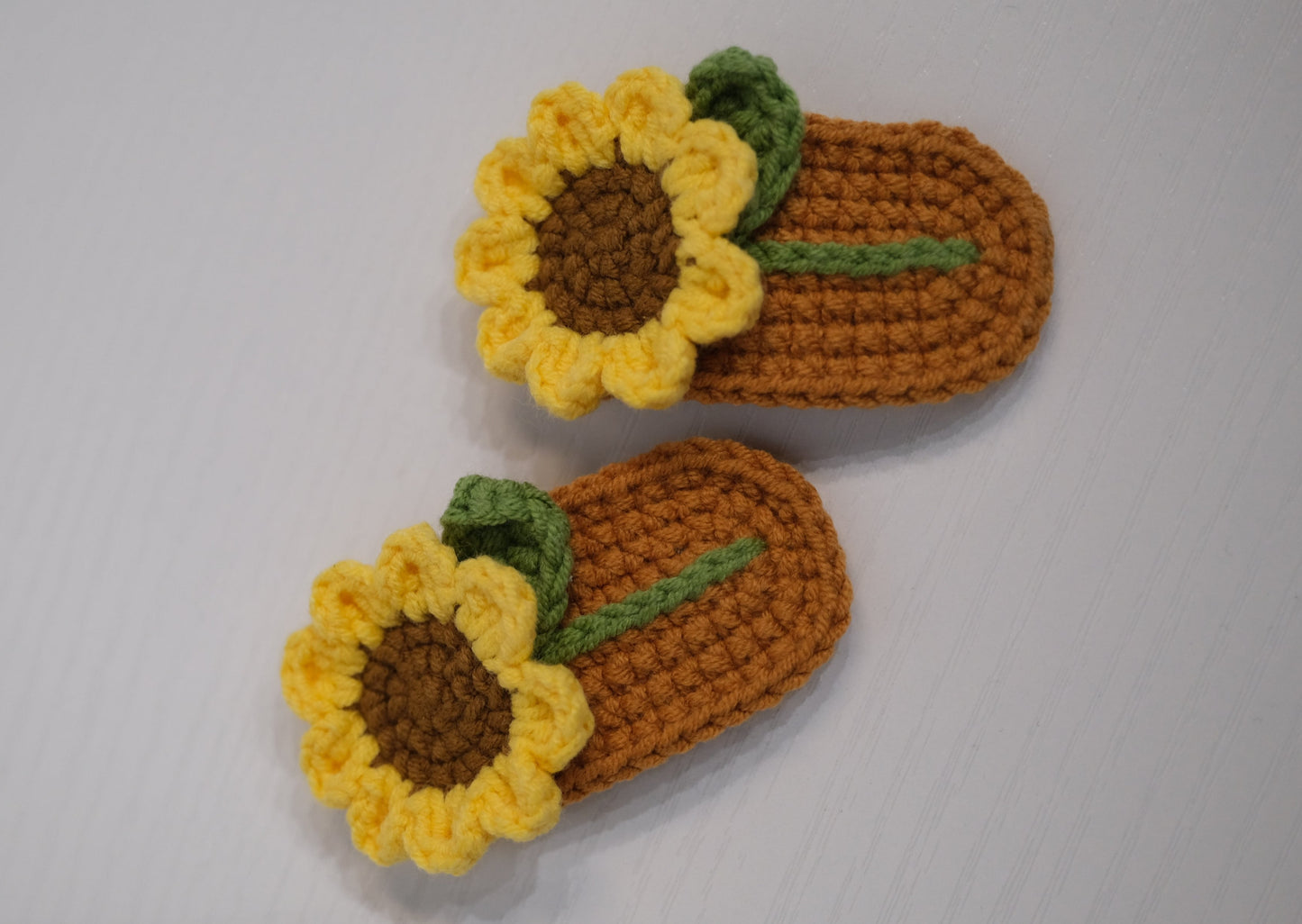 Crochet Sunflower Hair Clip