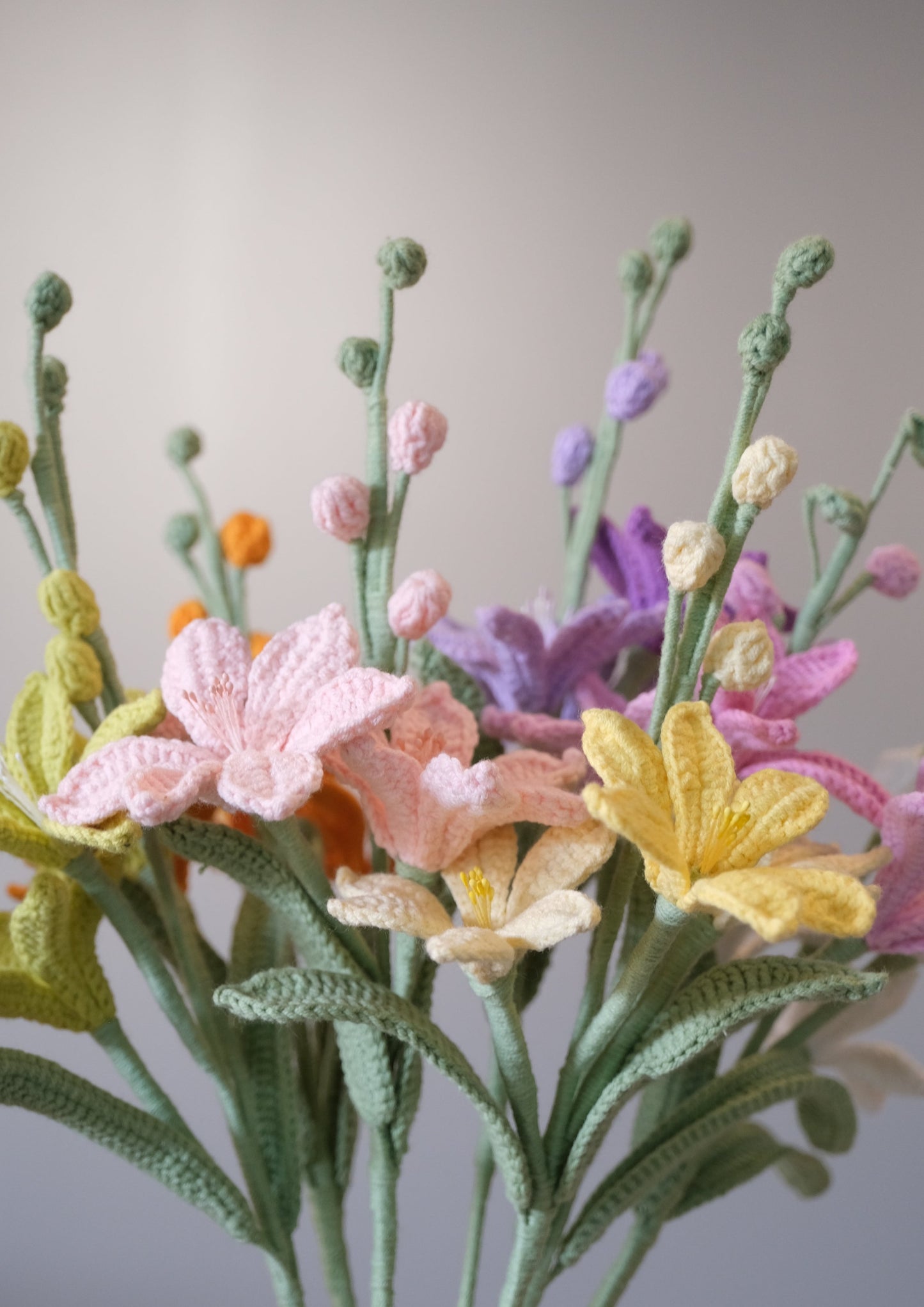 Three Headed Crochet Crocosmia Flower