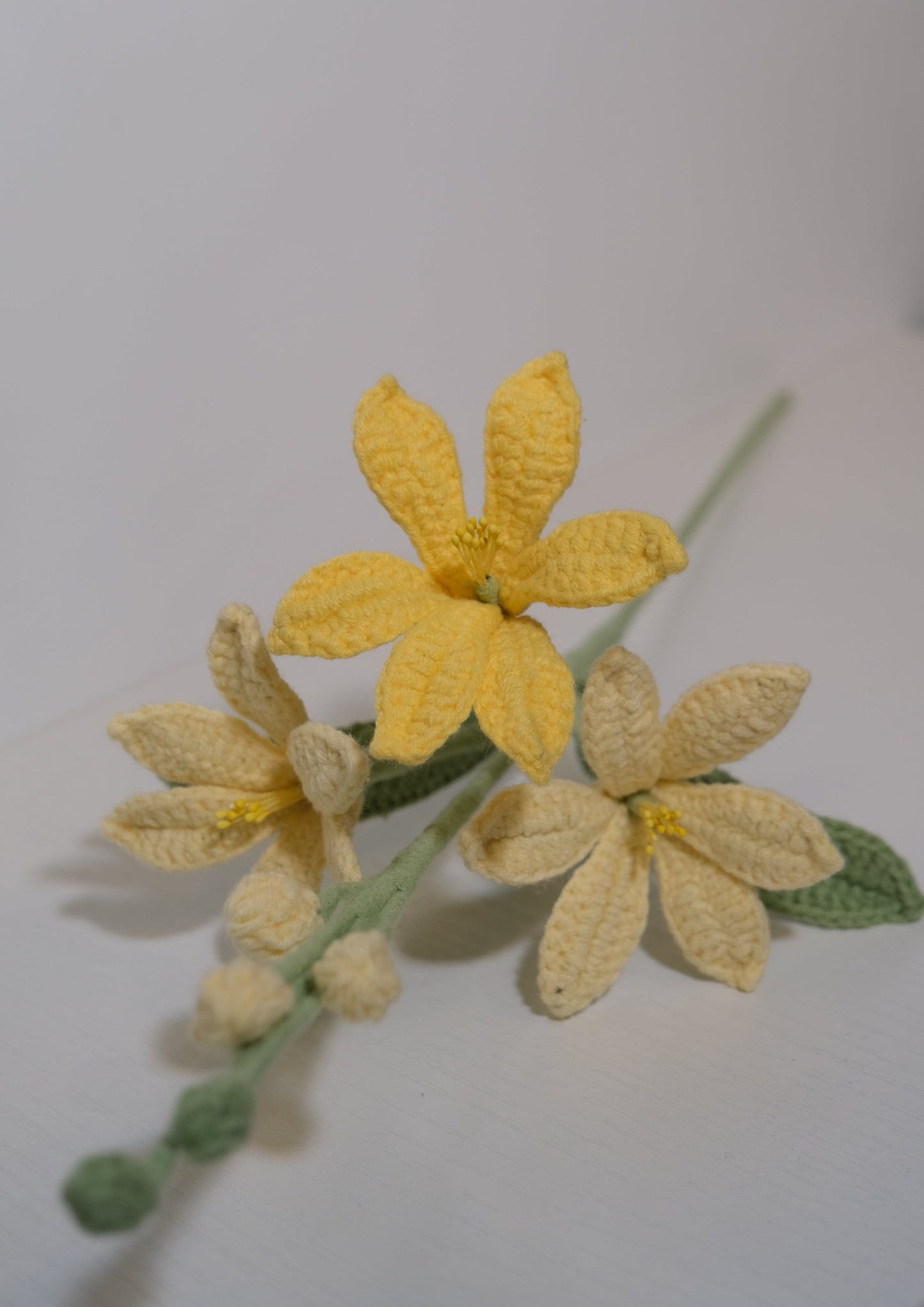 Three Headed Crochet Crocosmia Flower