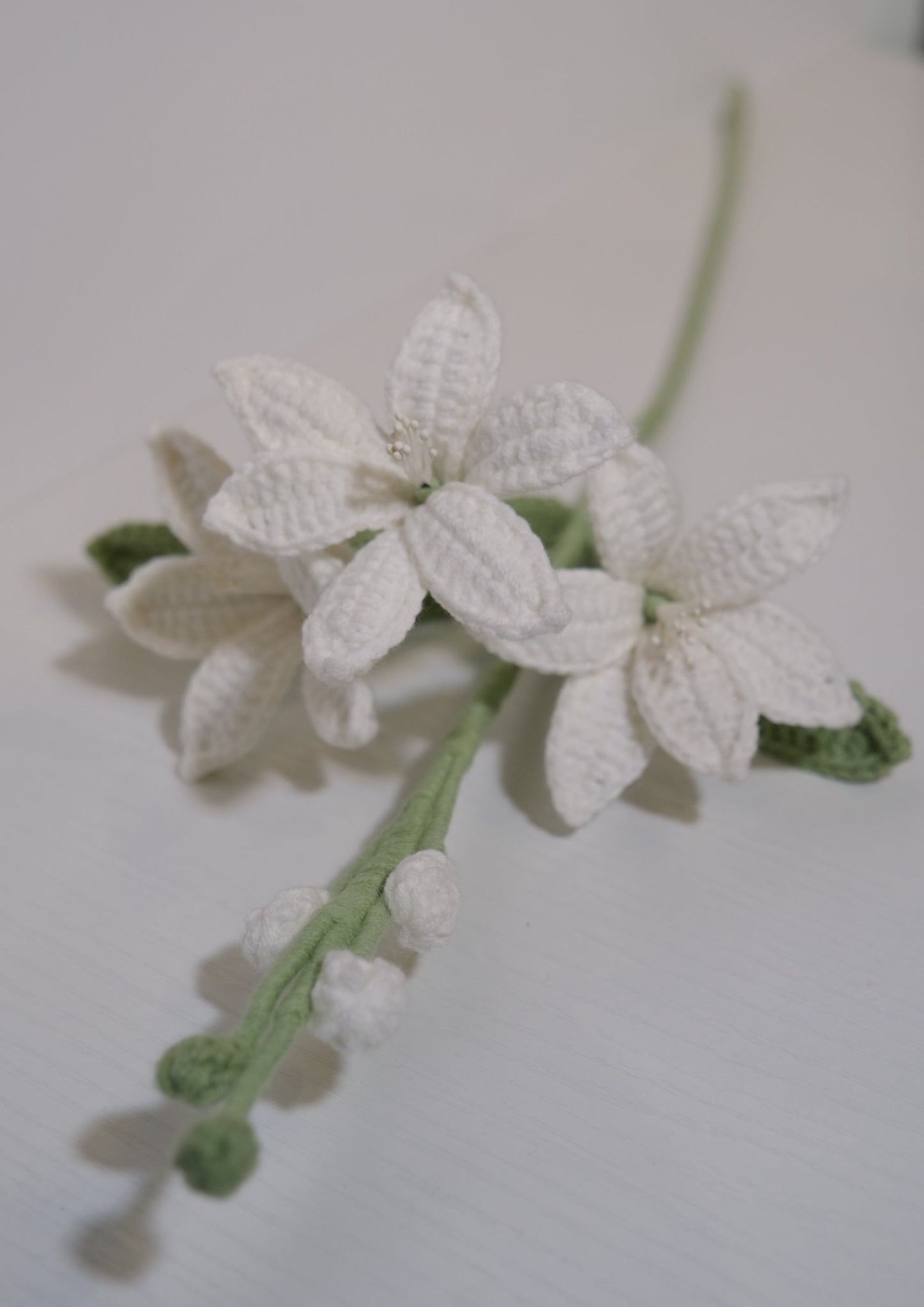 Three Headed Crochet Crocosmia Flower