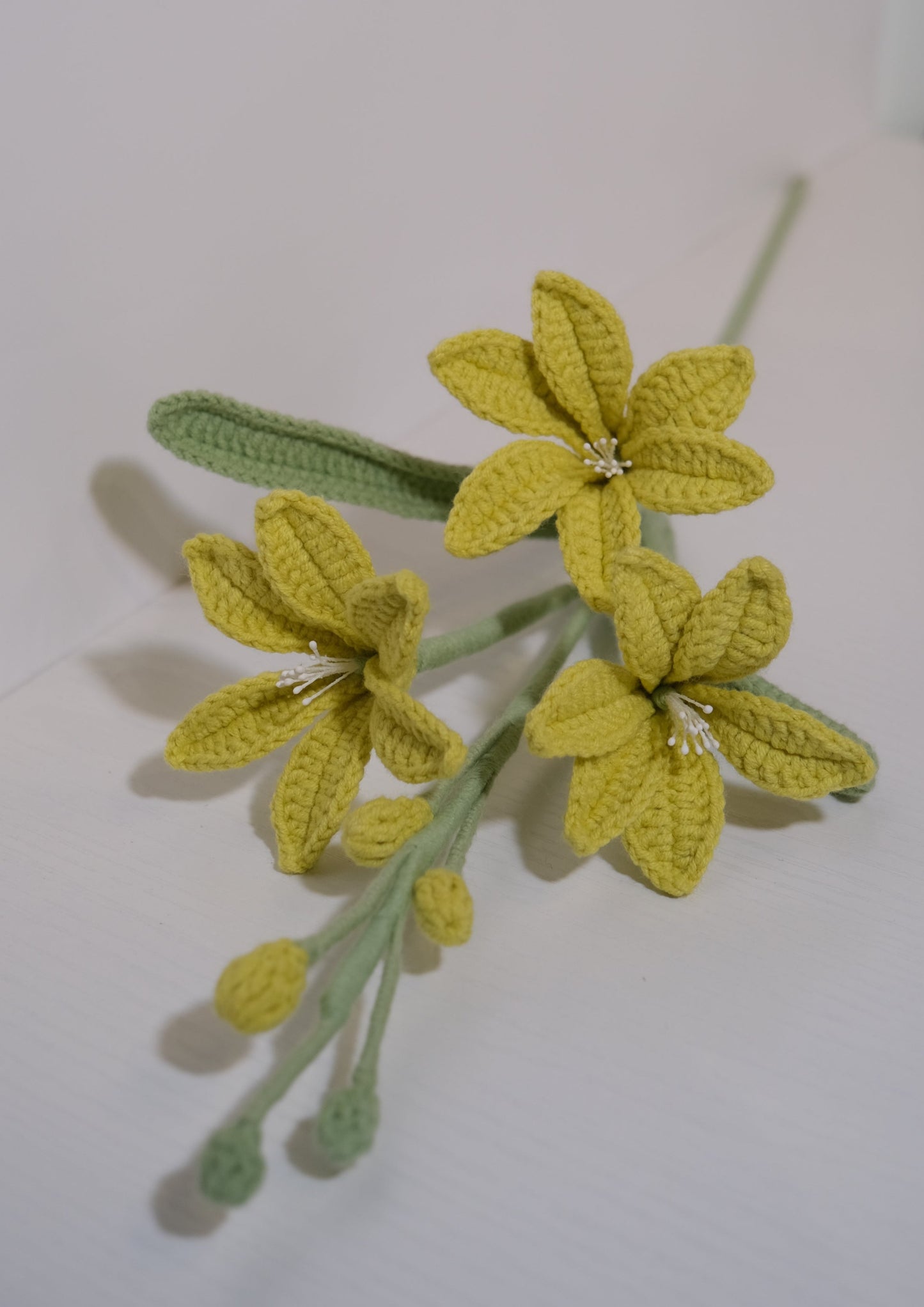 Three Headed Crochet Crocosmia Flower