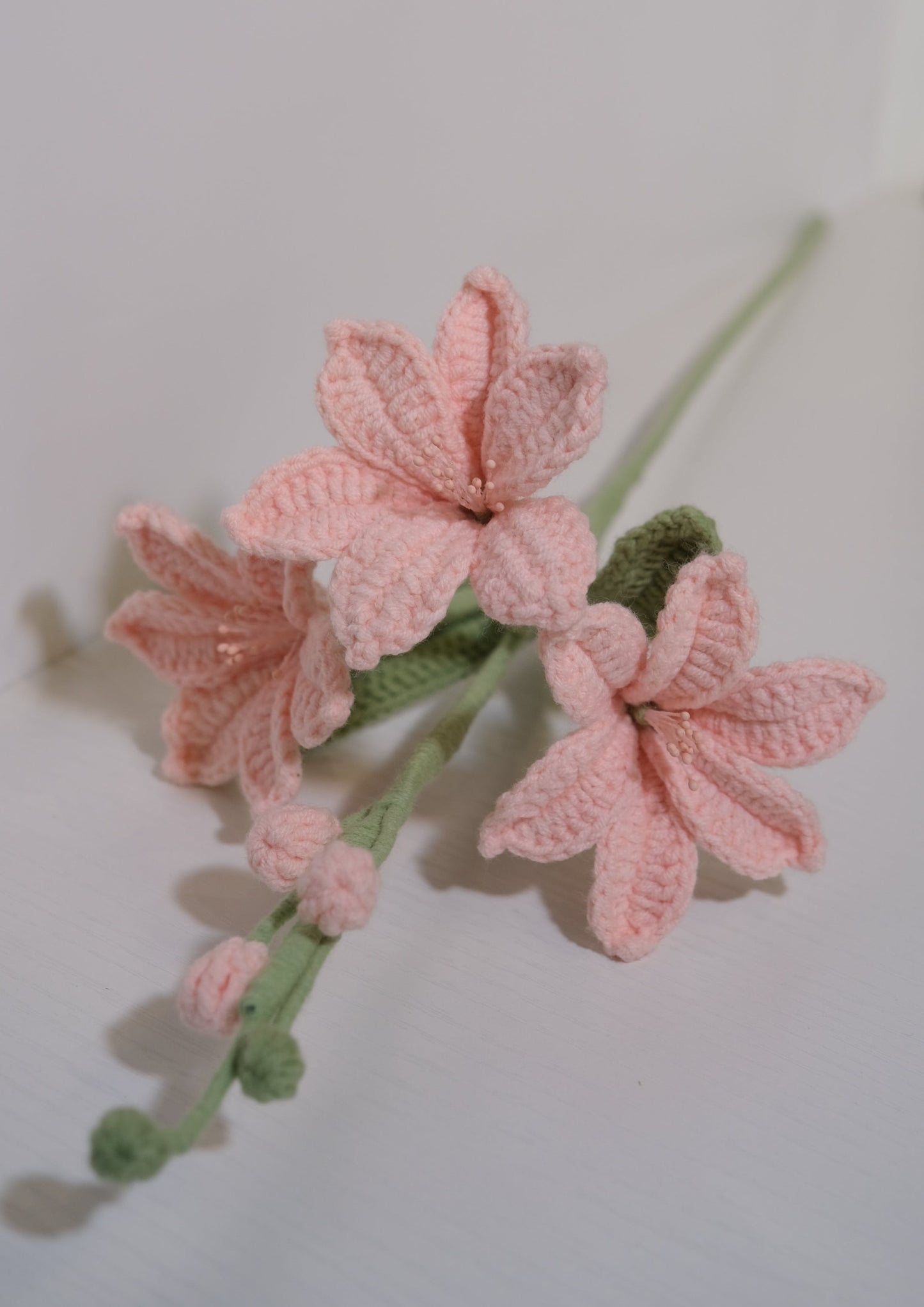 Three Headed Crochet Crocosmia Flower