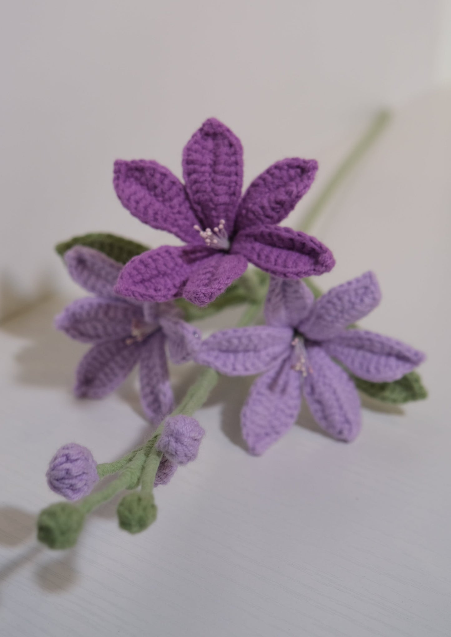 Three Headed Crochet Crocosmia Flower