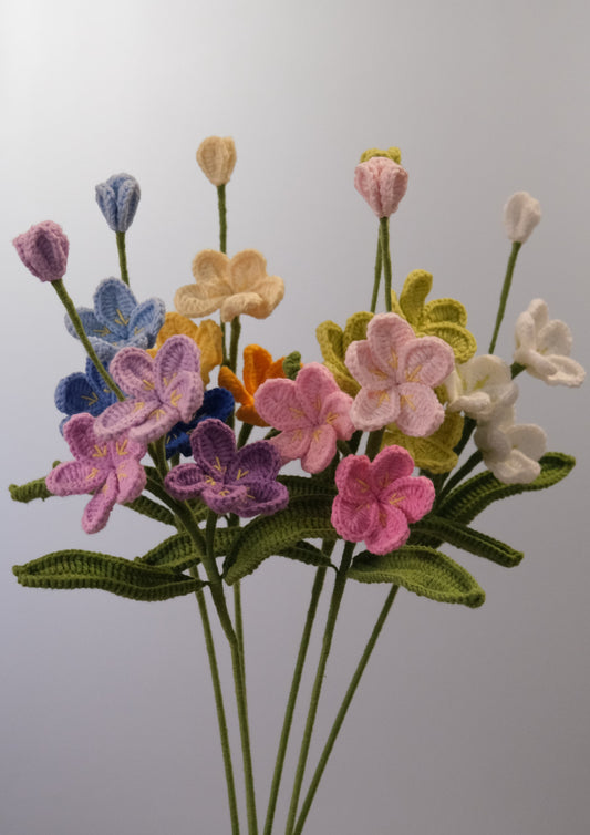 Three Headed Crochet Plumeria Flower