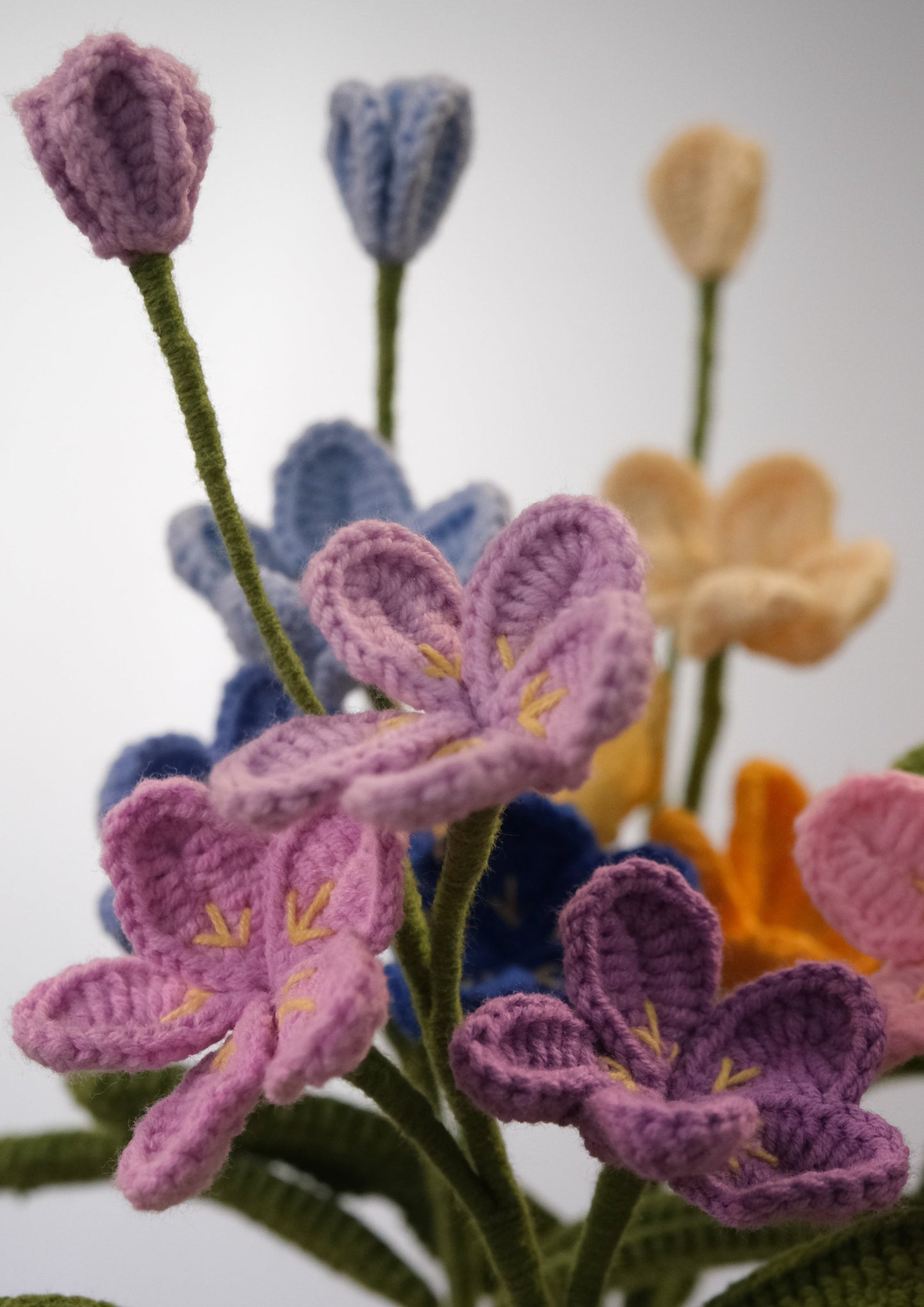 Three Headed Crochet Plumeria Flower