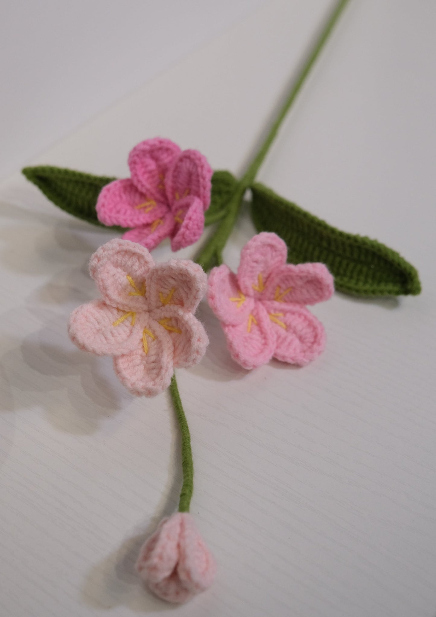 Three Headed Crochet Plumeria Flower