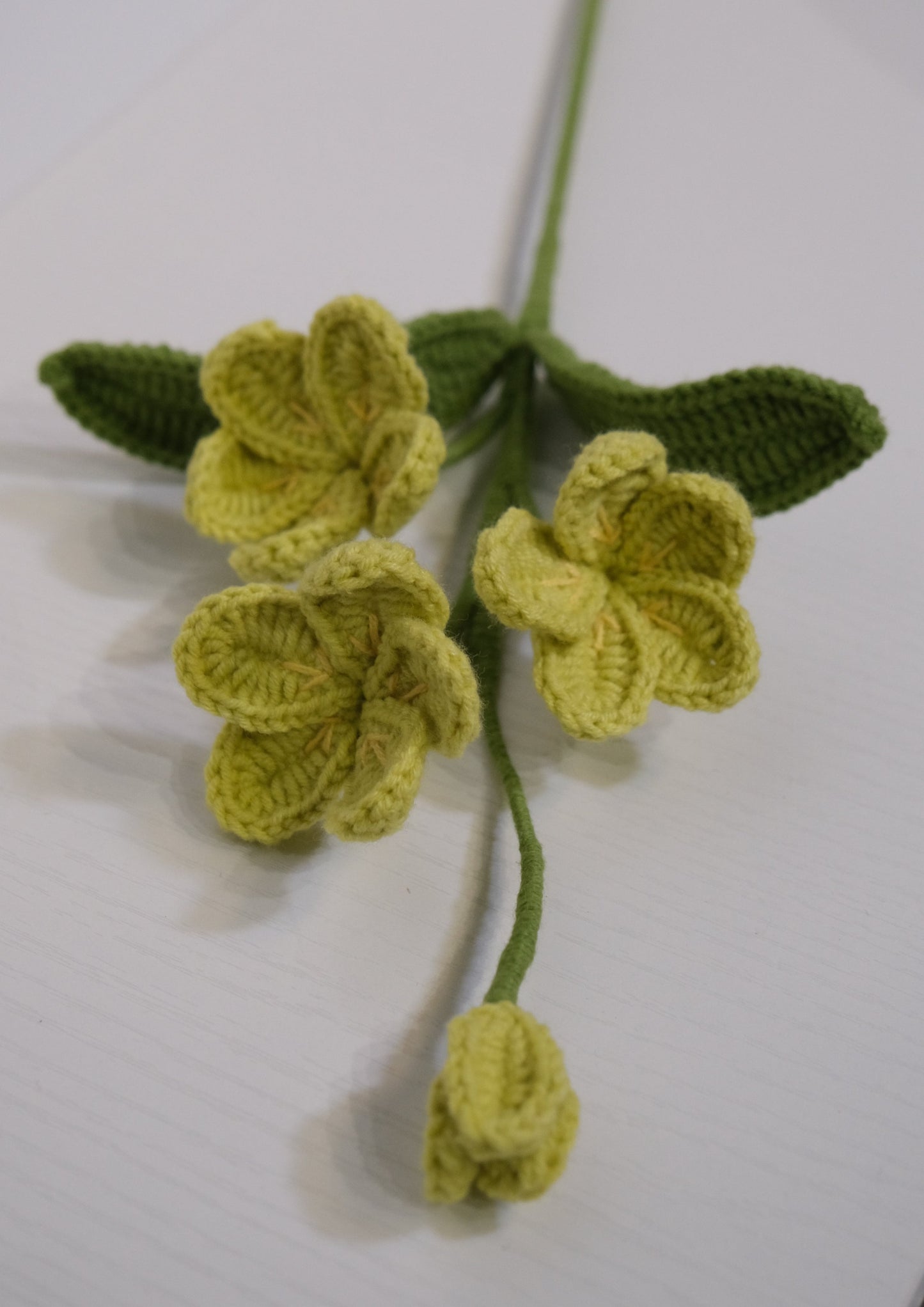 Three Headed Crochet Plumeria Flower