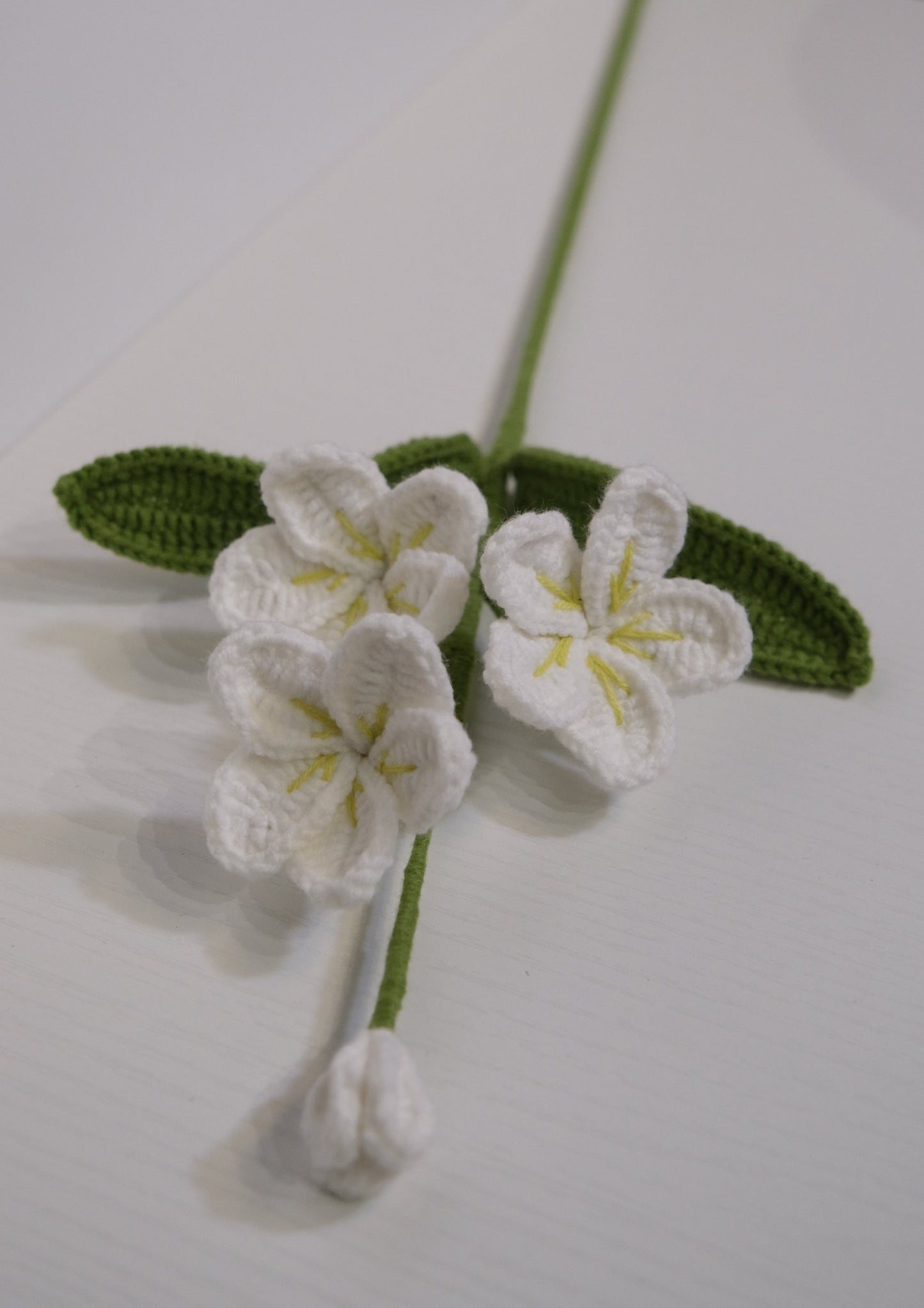 Three Headed Crochet Plumeria Flower