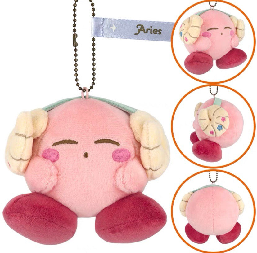 Kirby Horoscope Collection Plush Keychain, Aries