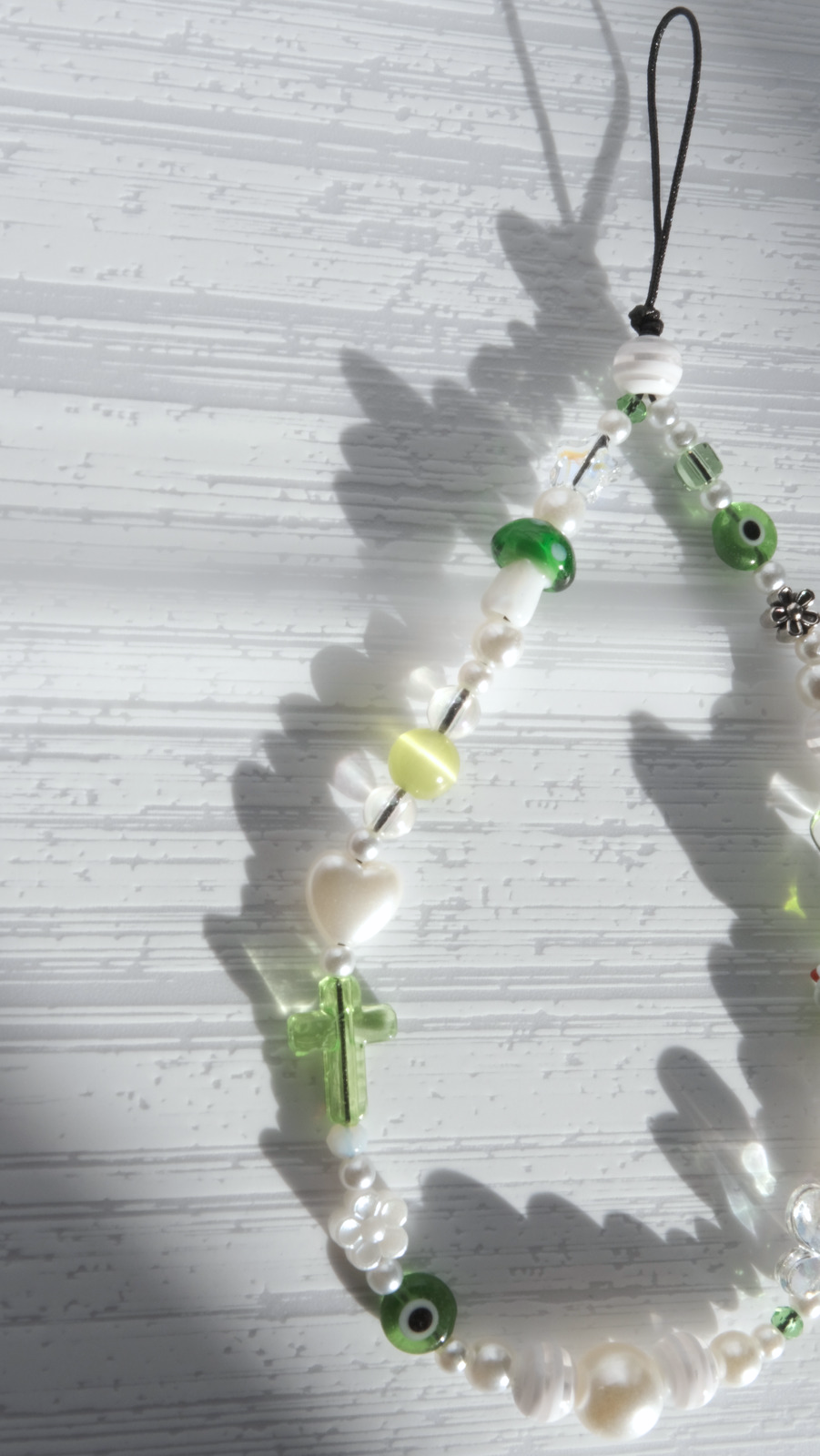 Green Fairy Beaded Phone Strap