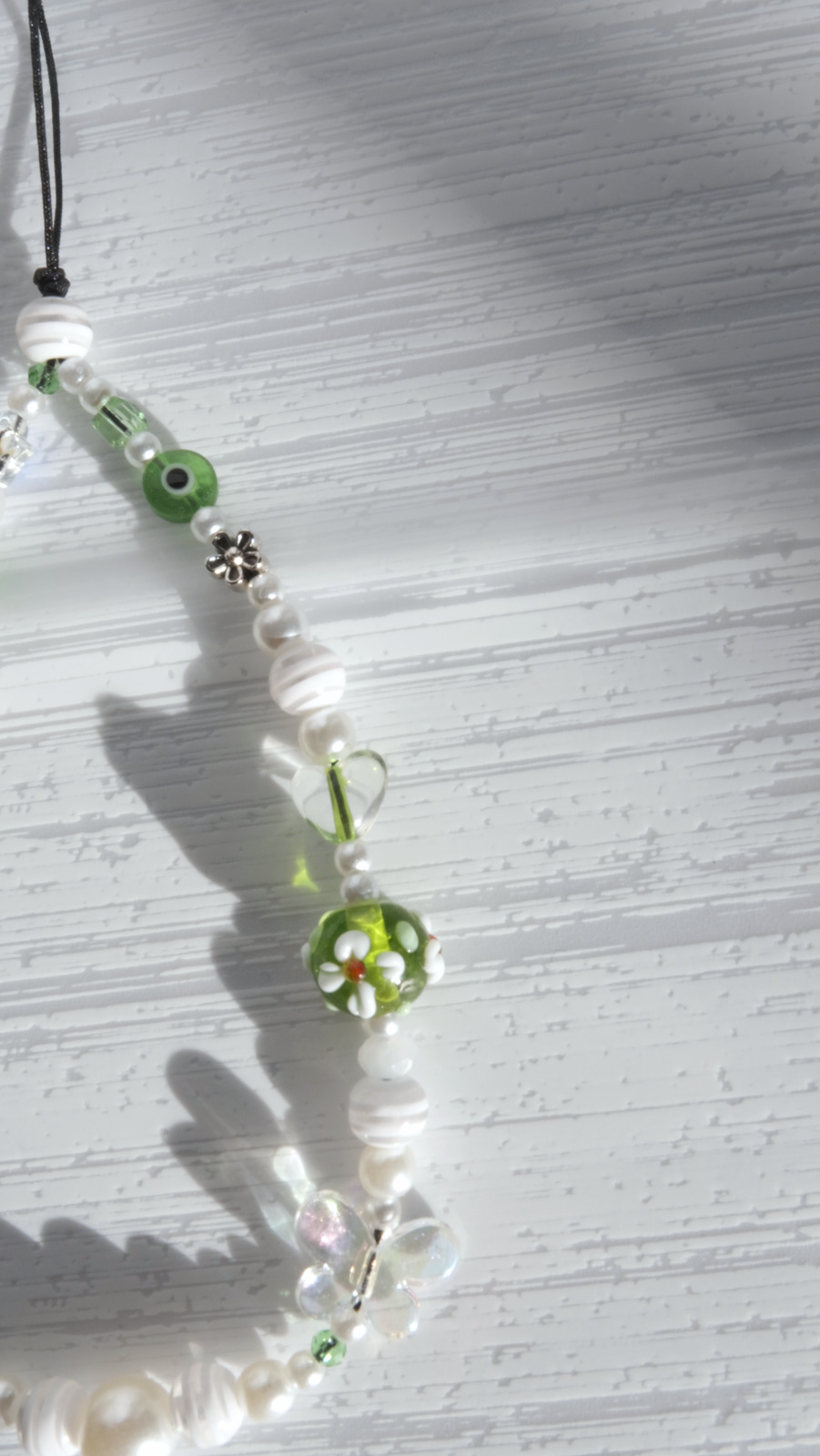 Green Fairy Beaded Phone Strap