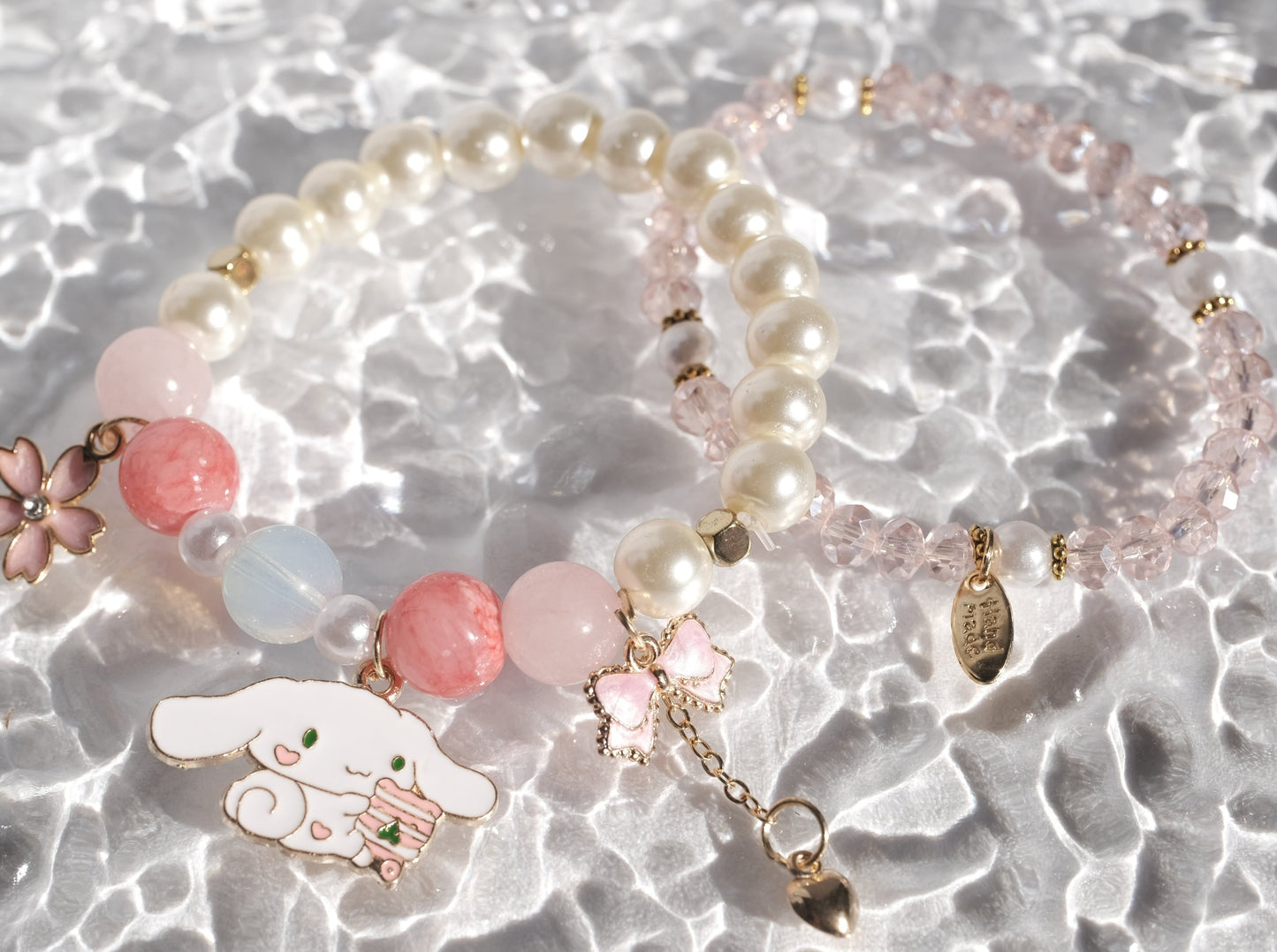 Pink Cinnamoroll Beaded Bracelet, Detail