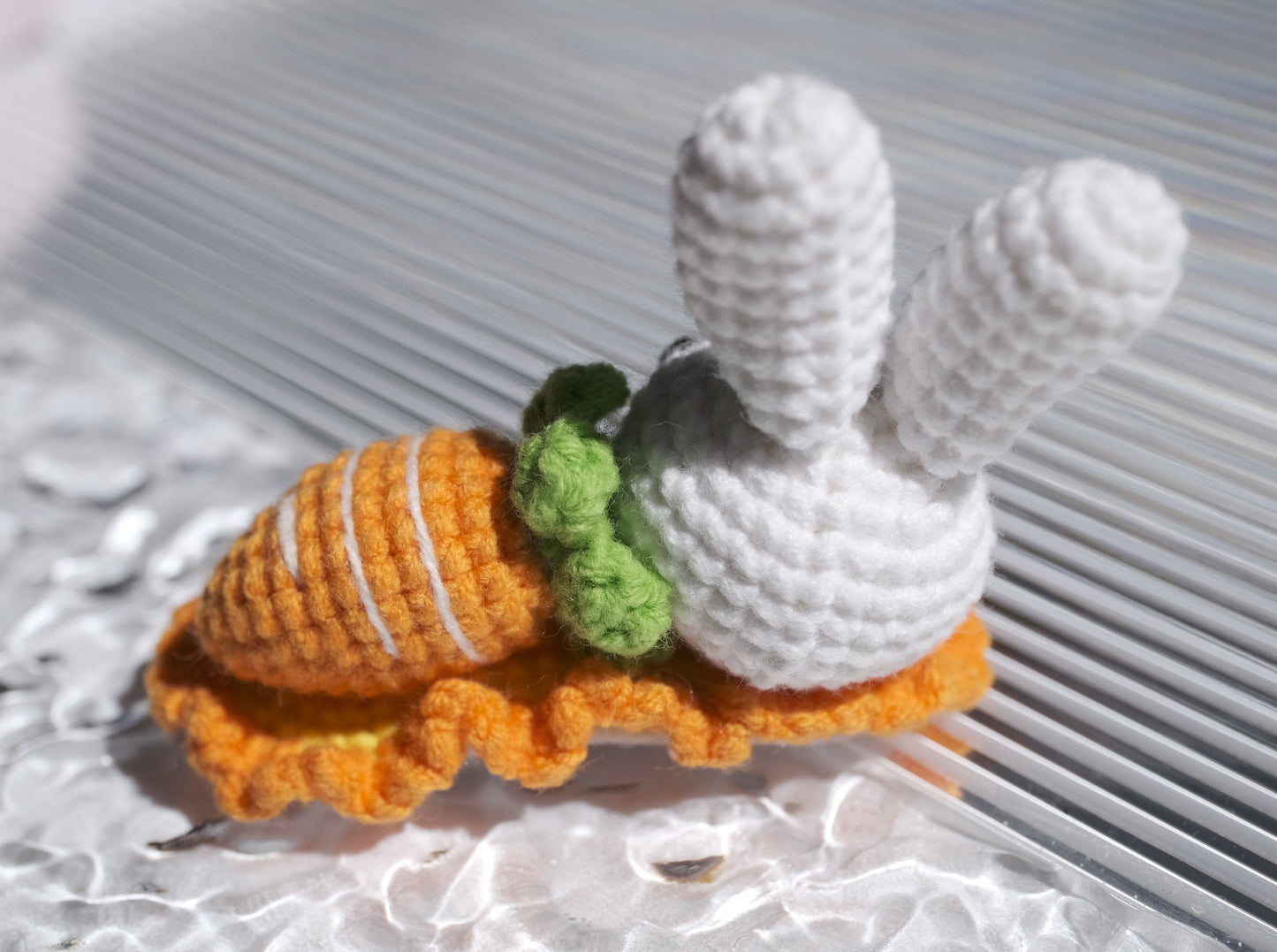 Bunny Carrot Crochet Hair Clip