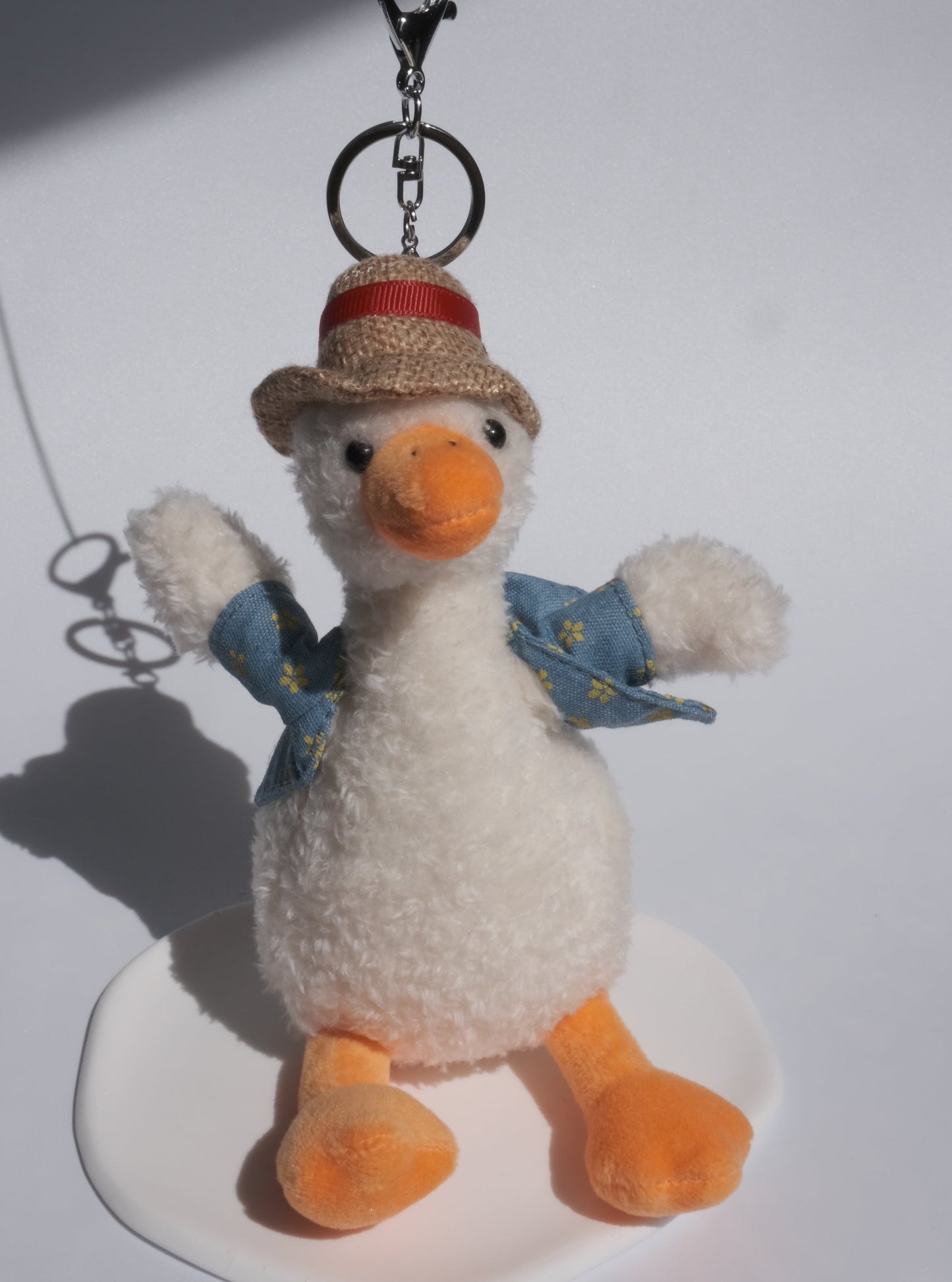 Handsome Duck Plush Keychain, Front Side