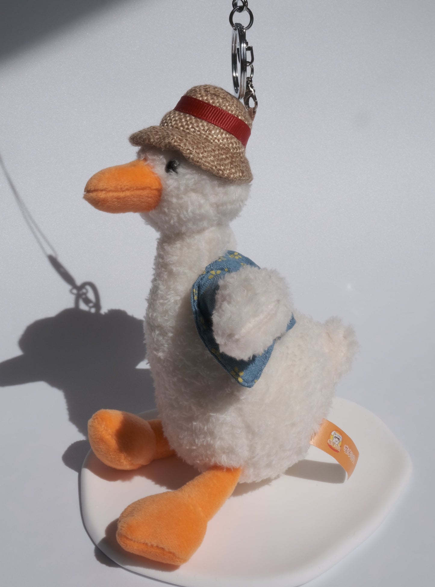 Handsome Duck Plush Keychain, Front Side