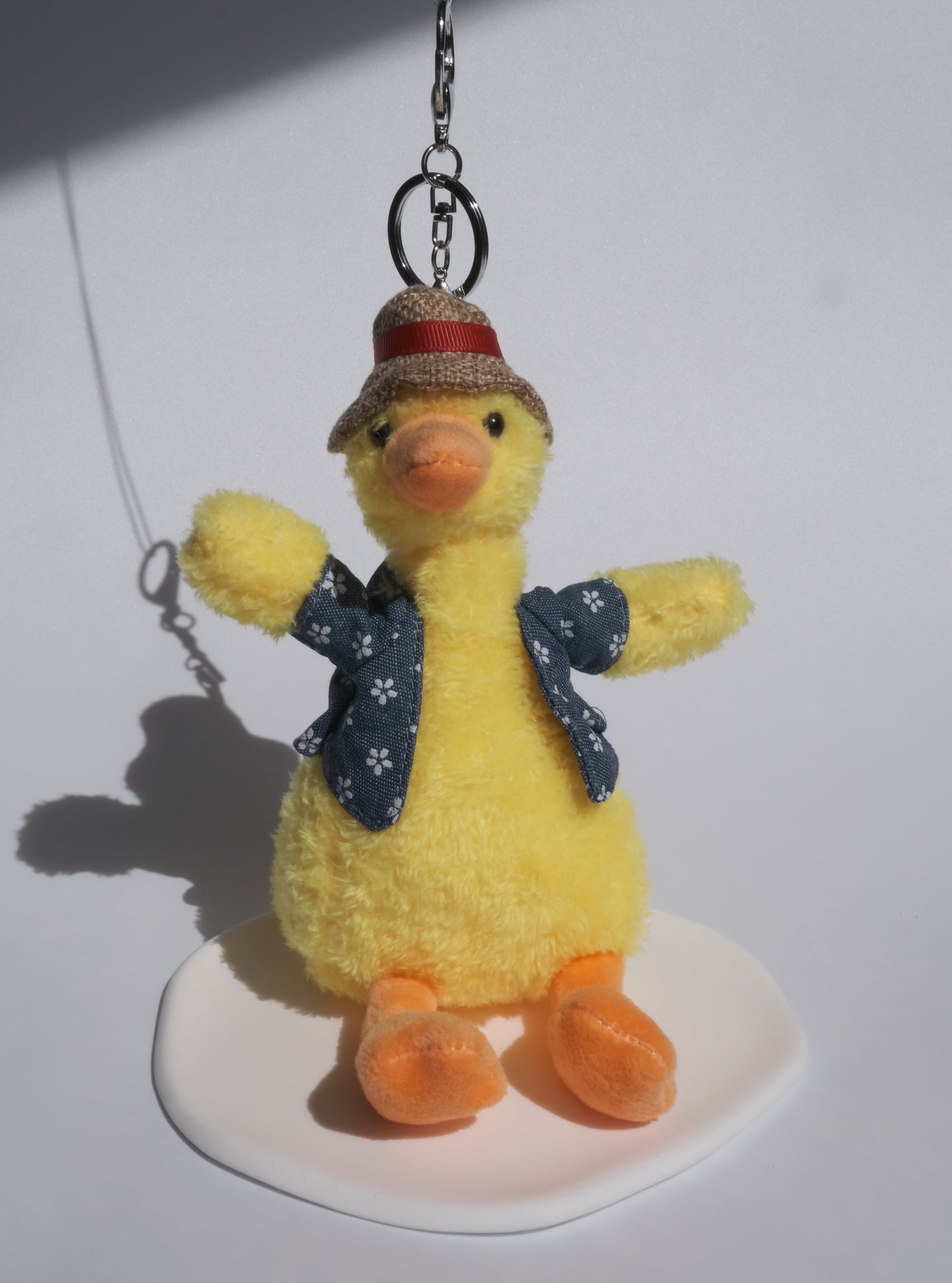 Handsome Duck Plush Keychain, Front Side