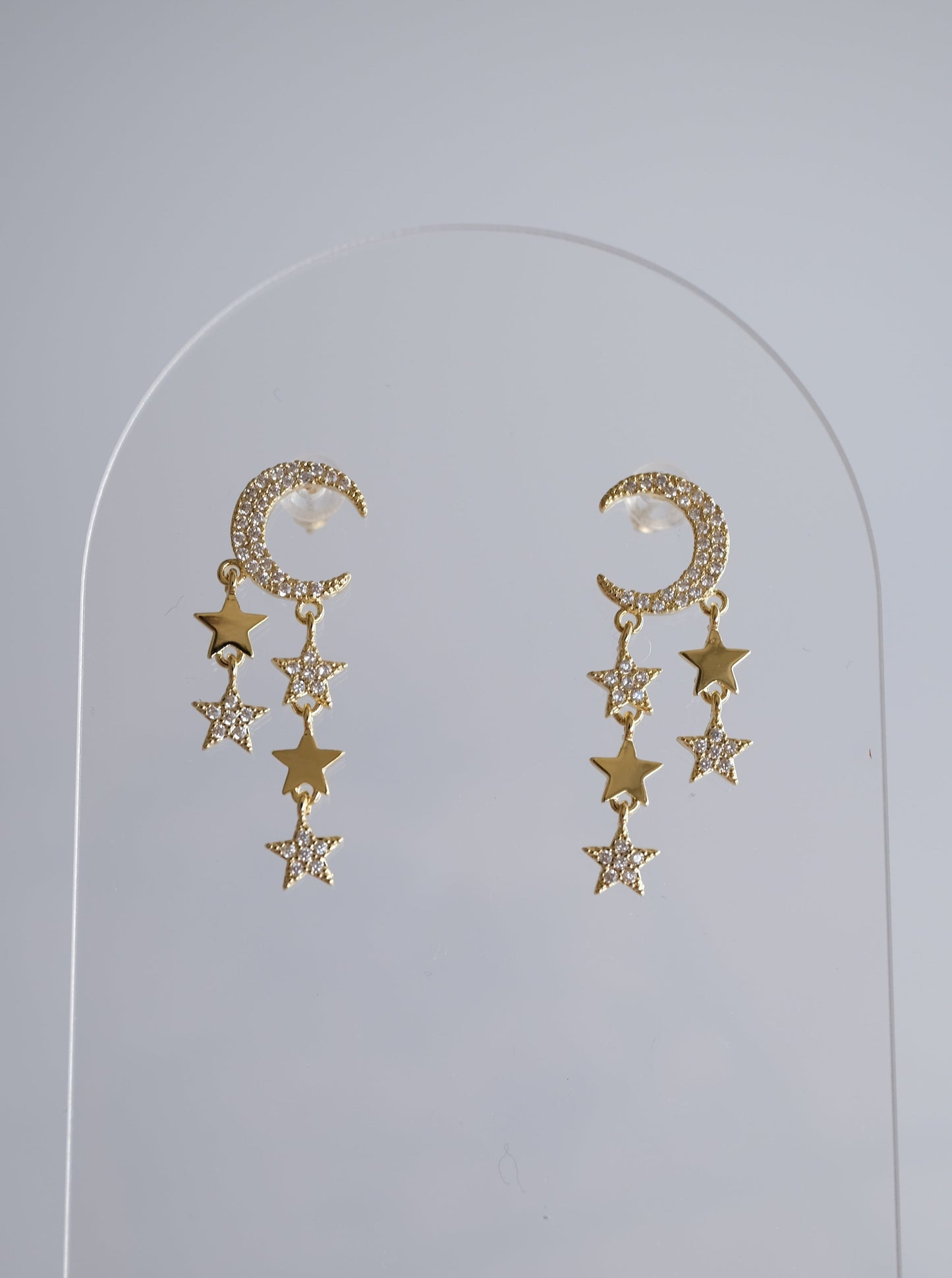 Moon Star Dangle Earring, Detail