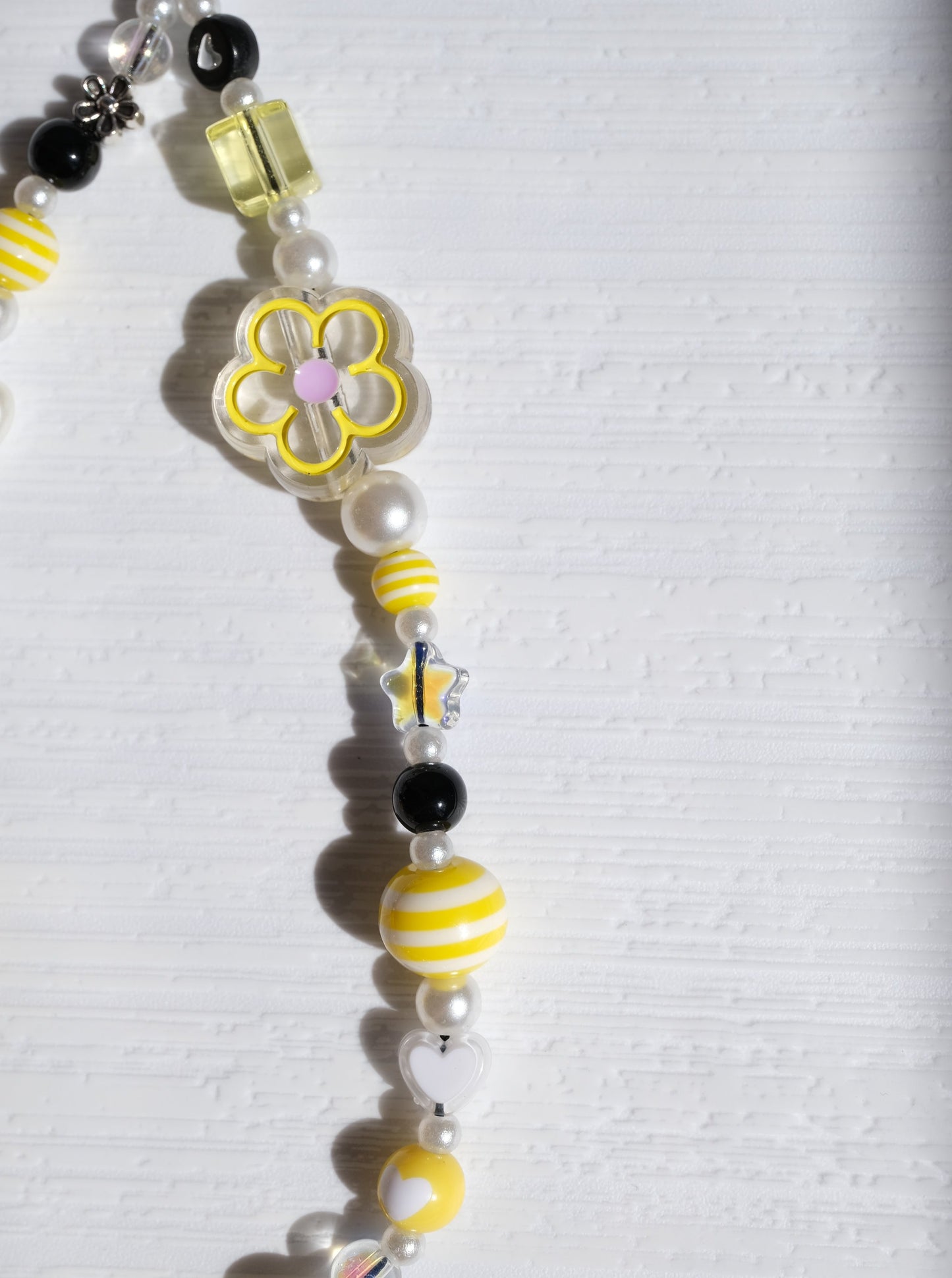 Yellow Smiley Face Phone Strap