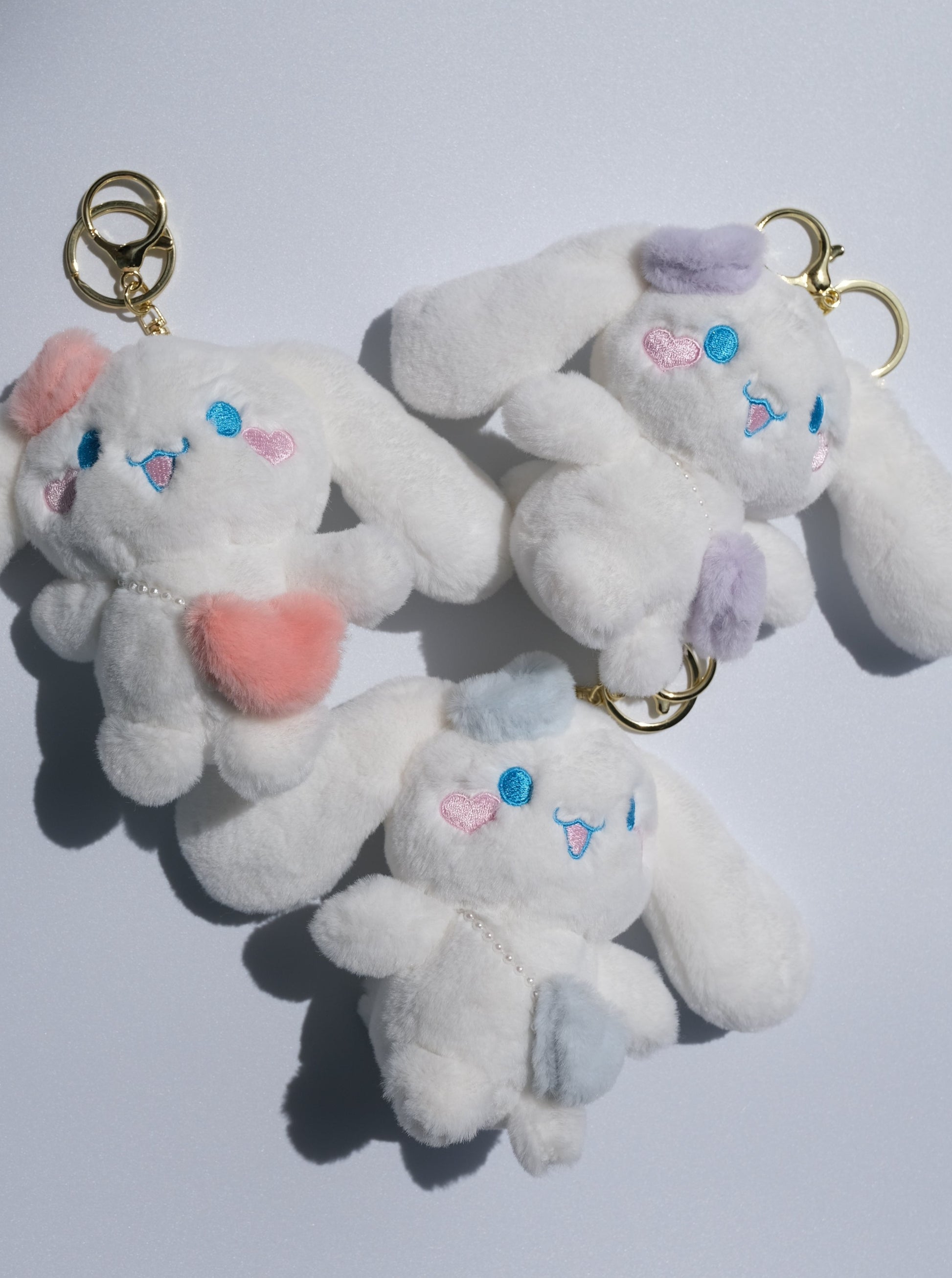 Heart Bunny Plush Keychain