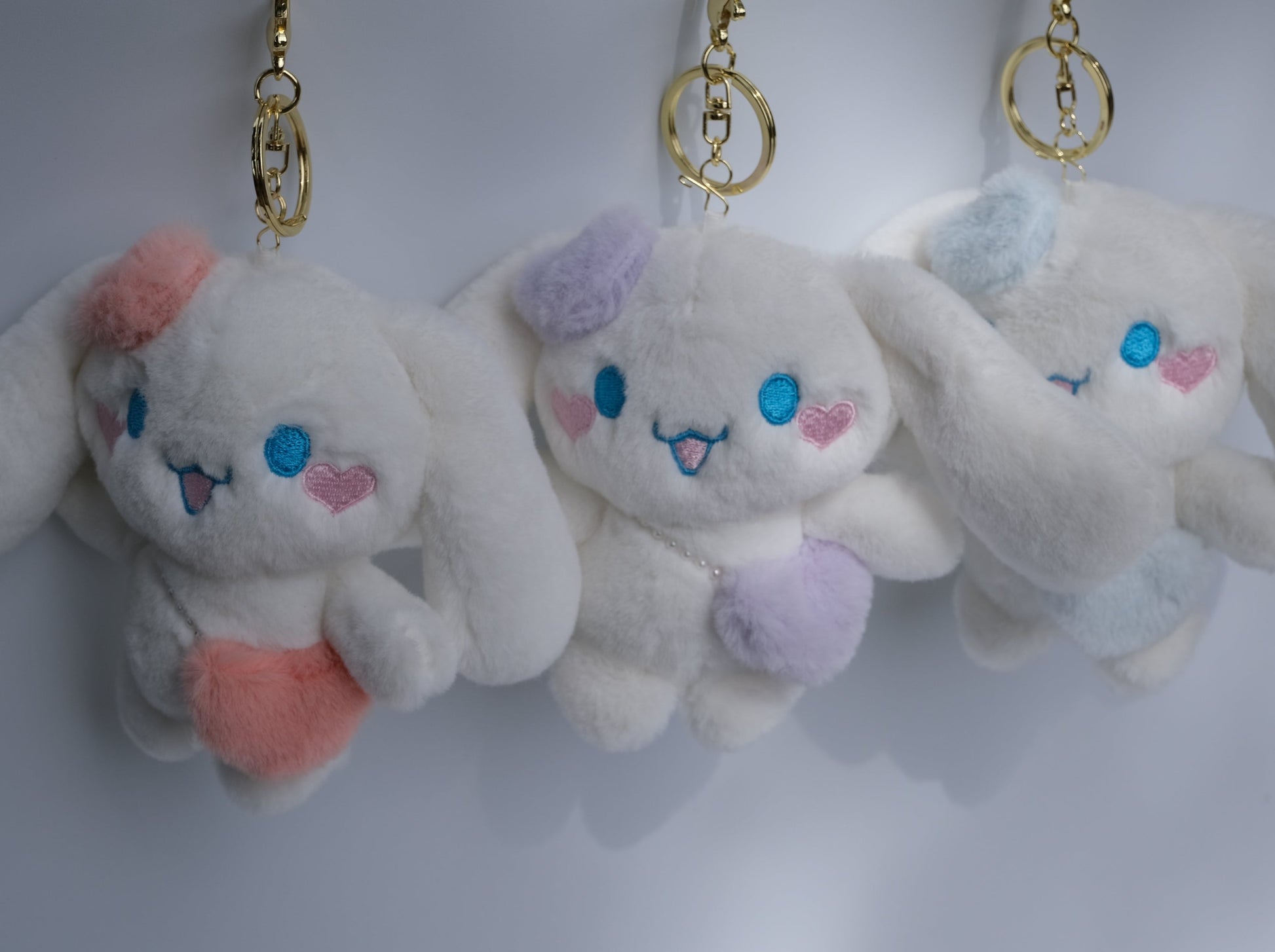 Heart Bunny Plush Keychain, Front Side