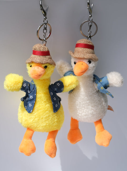 Handsome Duck Plush Keychain, Front Side