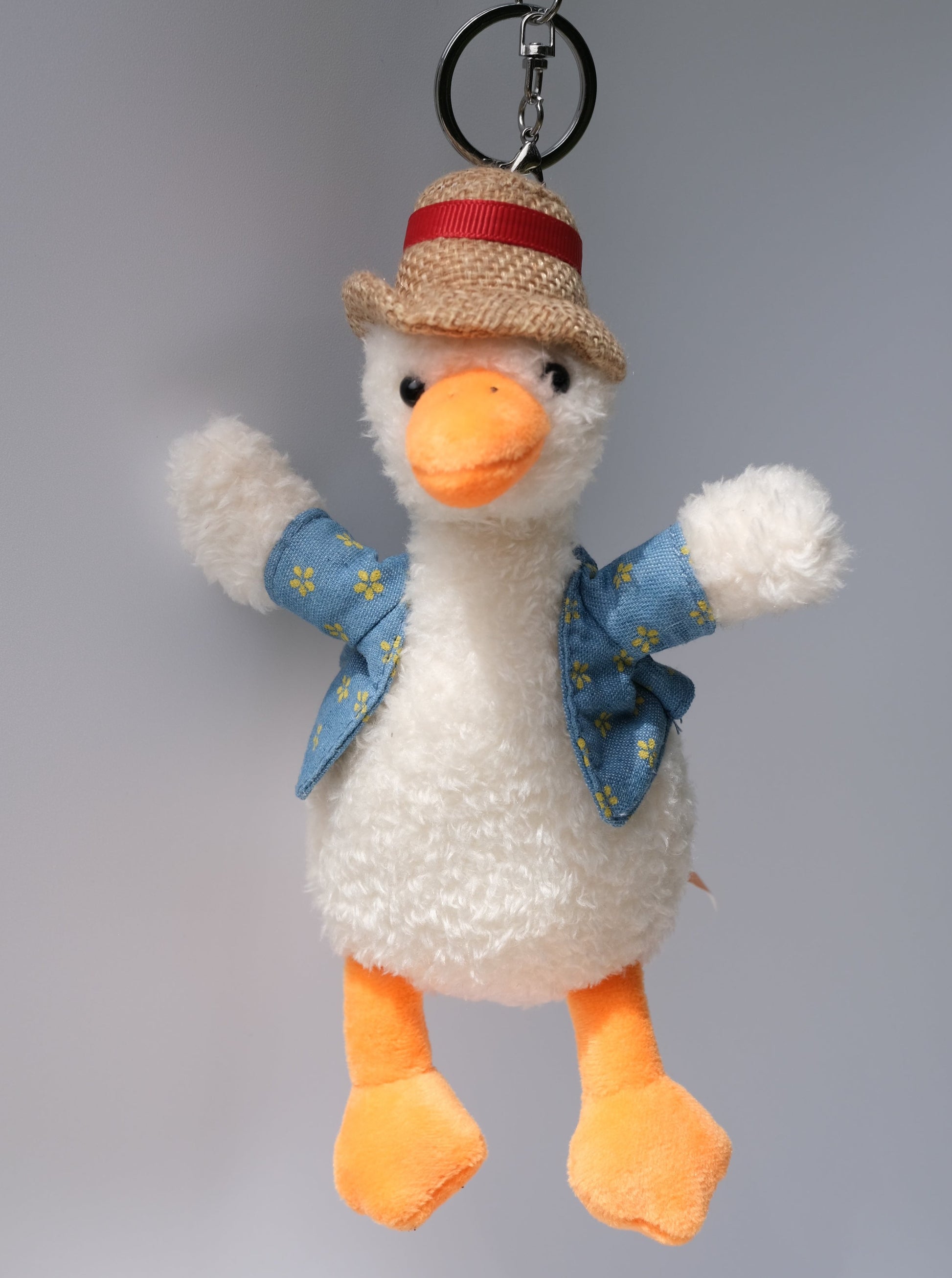 Handsome Duck Plush Keychain, Front Side