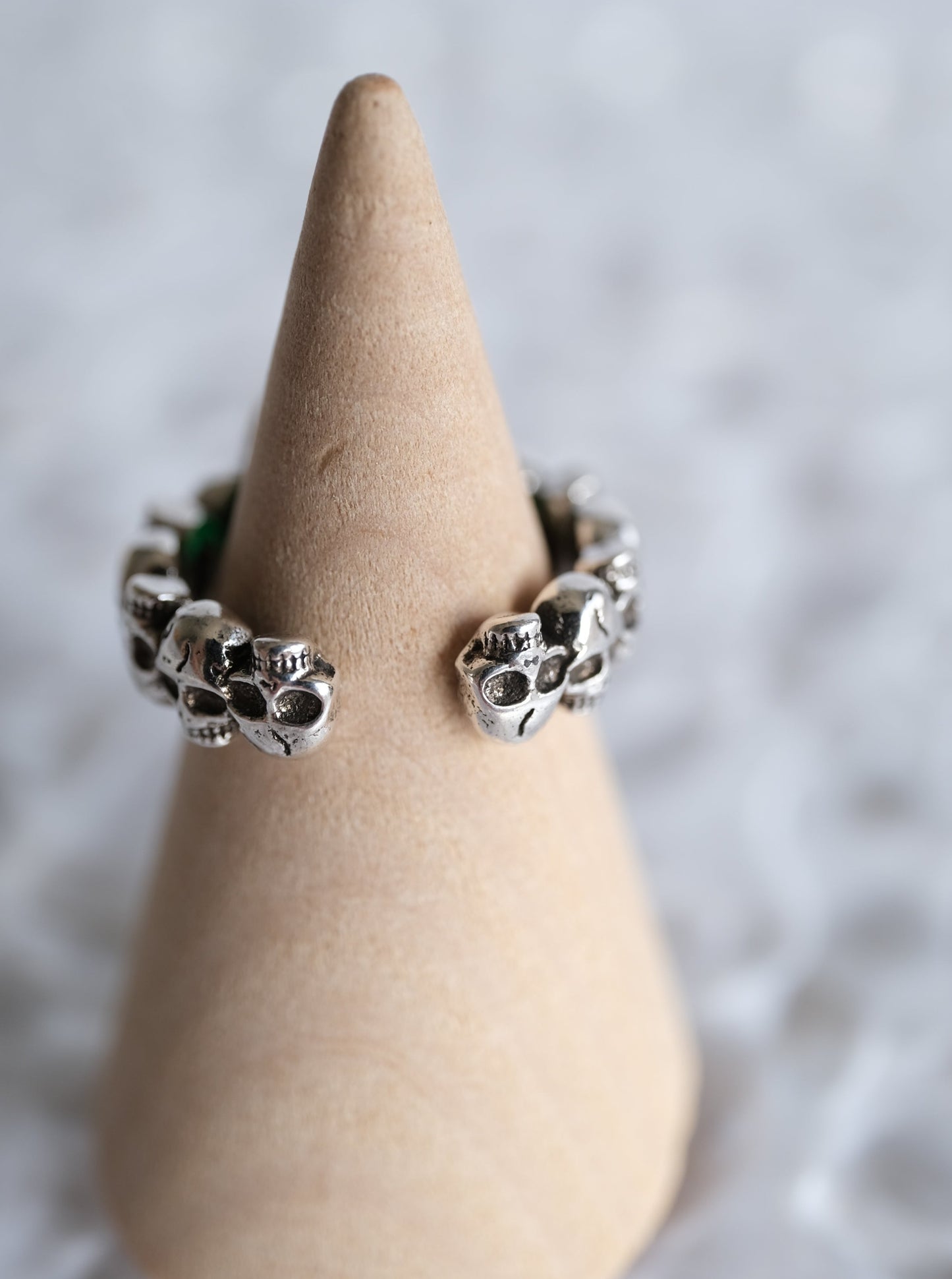 Skeleton Green Zircon Ring