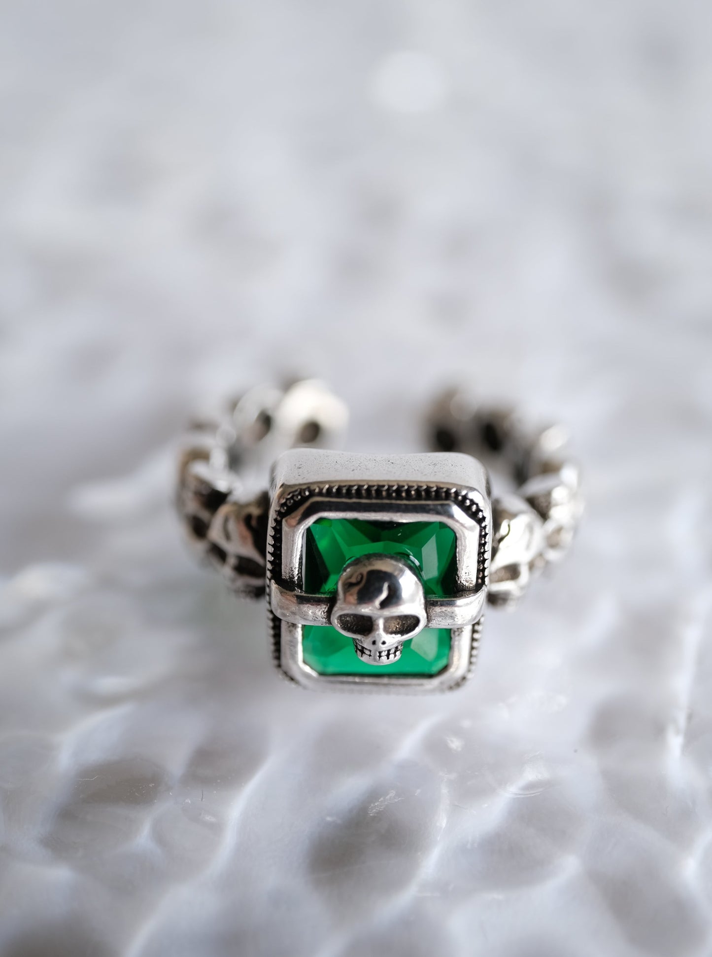 Skeleton Green Zircon Ring