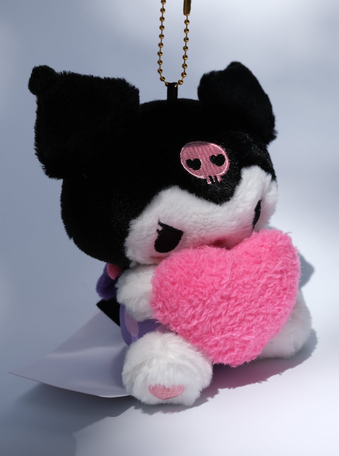 Heart Kuromi Plush Keychain, Left Side