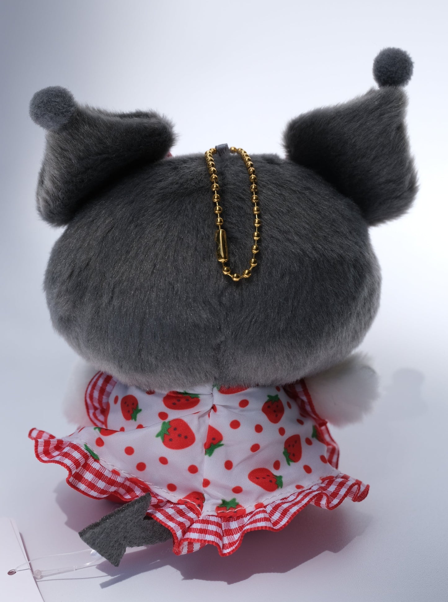 Strawberry Kuromi Plush Keychain, Back Side