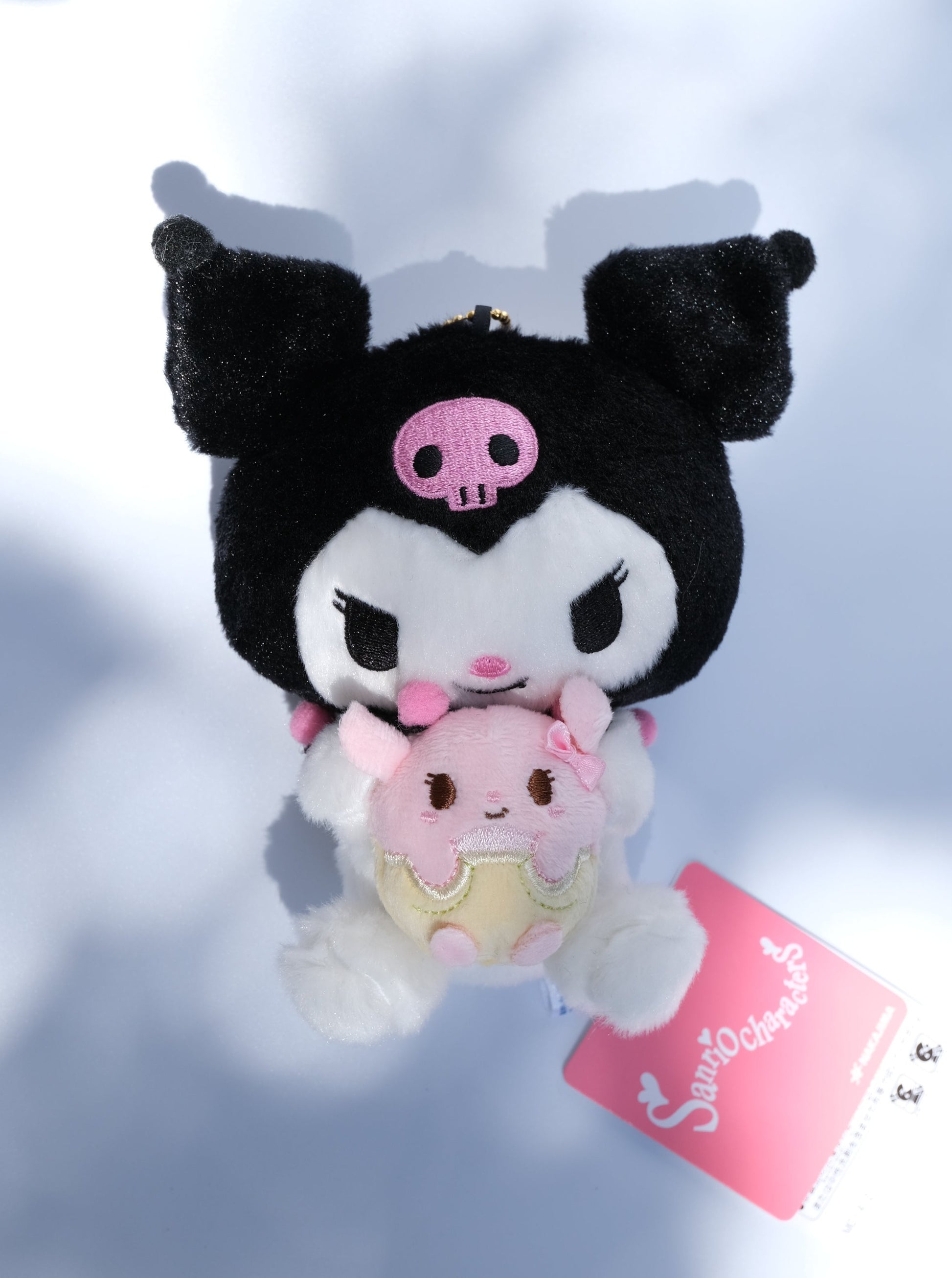 Kuromi & Baku Plush Keychain, Detail