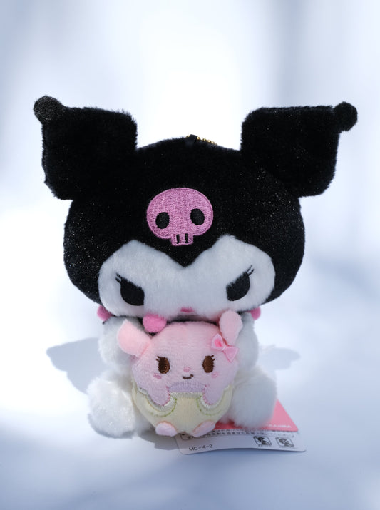 Kuromi & Baku Plush Keychain, Front Side