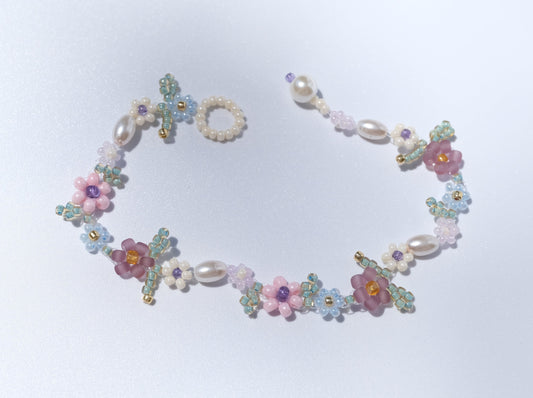 Day Dream Flower Beaded Bracelet, Detail