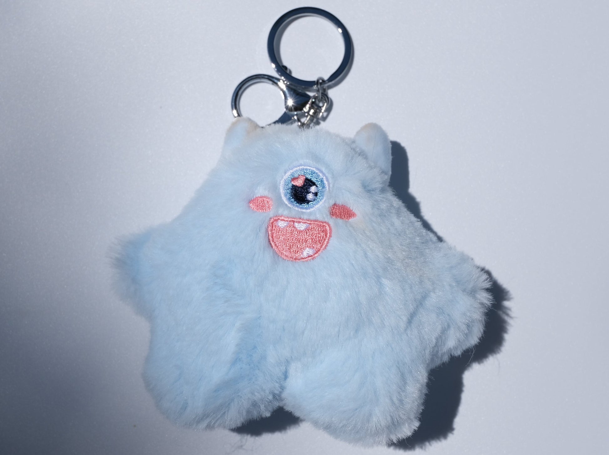 Little Monster Plush Keychain, Blue