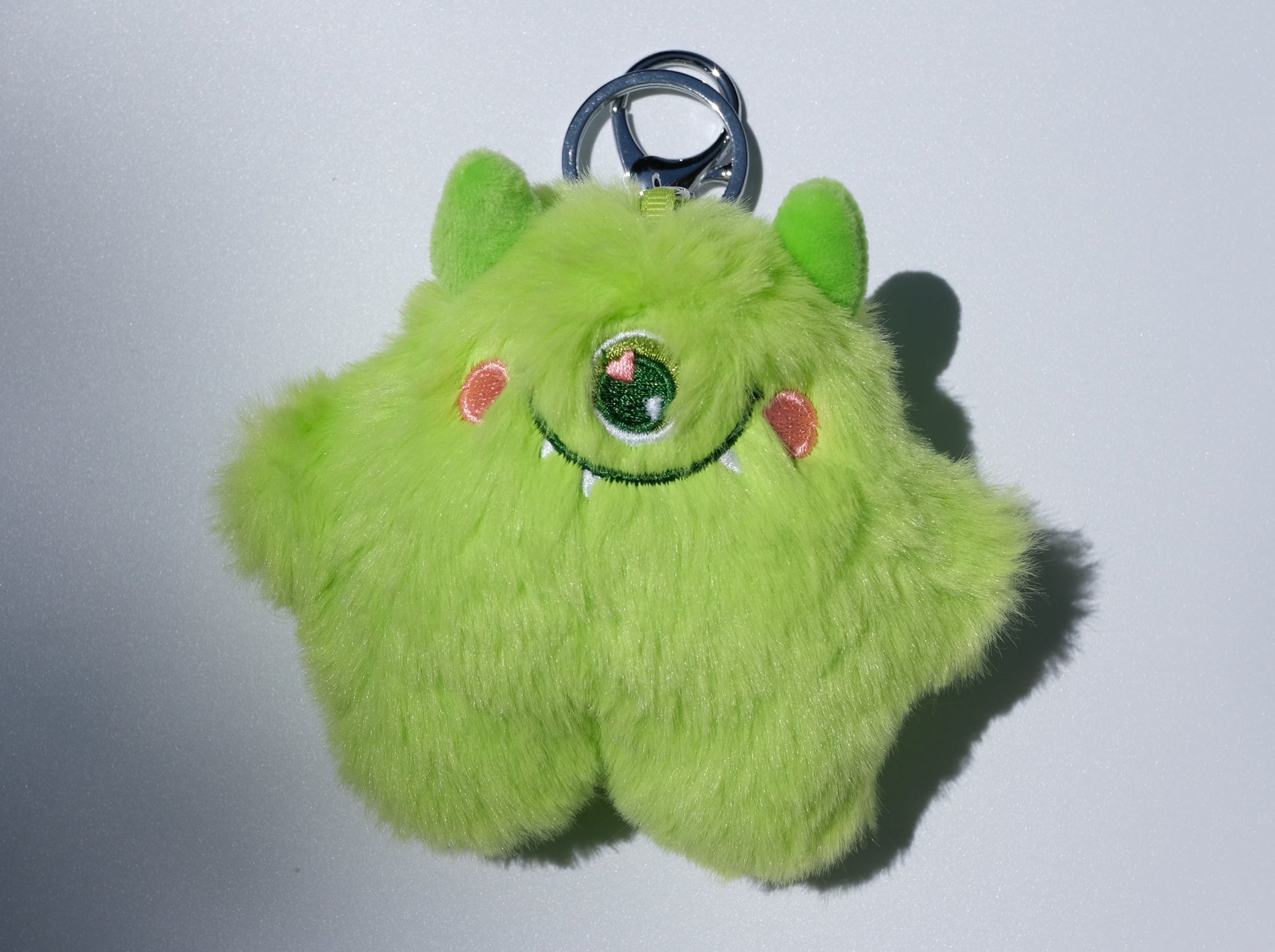 Little Monster Plush Keychain, Green